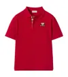 Burberry Cotton Thomas Bear Polo Shirt In Red