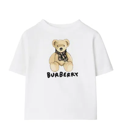 Burberry Kids' Cotton Thomas Bear T-shirt In White