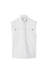 Burberry High Neck Cotton Vest In White