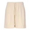 Burberry Solid Color Shorts With Equestrian Knight Print