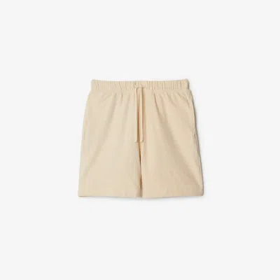 Burberry Cotton Towelling Shorts In Calico