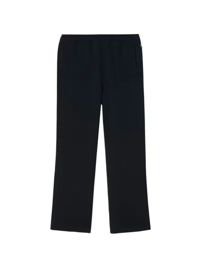 Burberry Cotton Track Pants In Blue