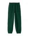 Burberry Fleeced Cotton Sweatpants With Cuffs In Green