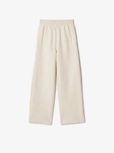 Burberry Cotton Track Pants In Soap