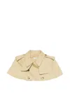 Burberry Collared Buttoned Cropped Jacket In Nude
