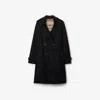 Burberry Double-breasted Mid-length Trench Coat In Black