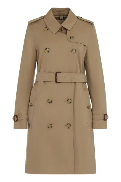 Burberry Cotton Trench Coat In Brown