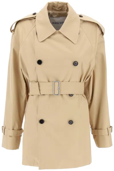 Burberry Cotton Trench Coat In Neutral