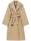 Burberry Cotton Trench Coat With Vintage Check Pattern