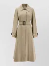 Burberry Cotton Trench Coat Adjustable Waistband In Neutral