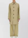Burberry Cotton Trench Coat With Oversized Sleeves And