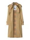 Burberry Notched-lapel Cotton Trench Coat In Beige