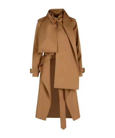 BURBERRY BURBERRY LONG SCARF BELTED TRENCH COAT