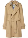 Burberry Cotton Trench Coat In Brown