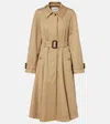 Burberry Cotton Trench Coat In Brown