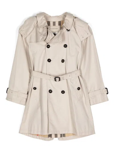 Burberry Kids' Cotton Trench Coat In Neutral