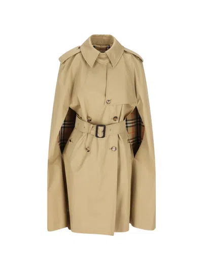 Burberry Belmont Cotton Trench Coat Storm Flap In Neutral
