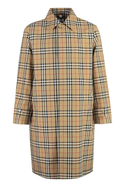 Burberry Classic Cotton Trench Jacket For Men In Silver