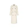 Burberry Double-breasted Trench Coat In White