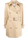Burberry Women's Short Kensington Heritage Trench Coat In Beige