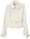 Burberry Bonded Cotton Trench Jacket In Neutrals