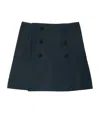 Burberry Cotton Fabric-covered-buttons Skirt In Blue