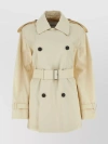 BURBERRY COTTON TRENCH WITH WAIST BELT AND BUTTONED POCKETS