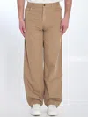 Burberry Logo Patch Wide-leg Pants In Brown