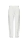 Burberry Cotton Trousers In White In White