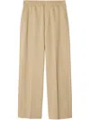 Burberry Cotton Tailored Trousers In Neutrals
