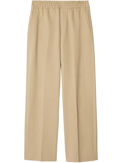 Burberry Cotton Tailored Trousers In Cracker