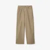 Burberry Men's Washed Twill Trousers In Quill
