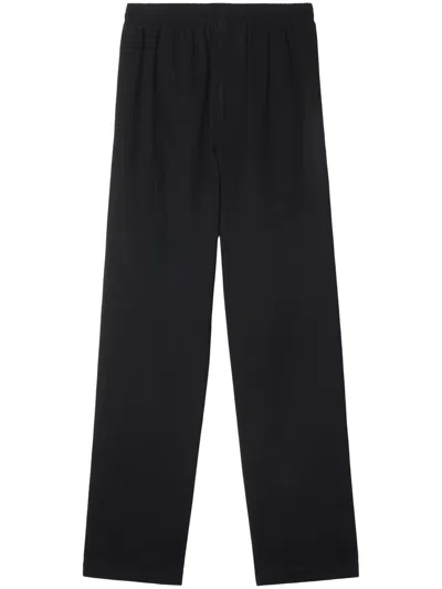 Burberry Cotton Trousers In Schwarz