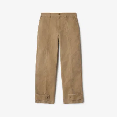 Burberry Cotton Trousers In Walrus