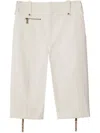 Burberry Cotton Capri Trousers In White