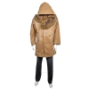 Burberry Cotton-twill Blend Parka Coat With Detachable Hood In Warm Walnut