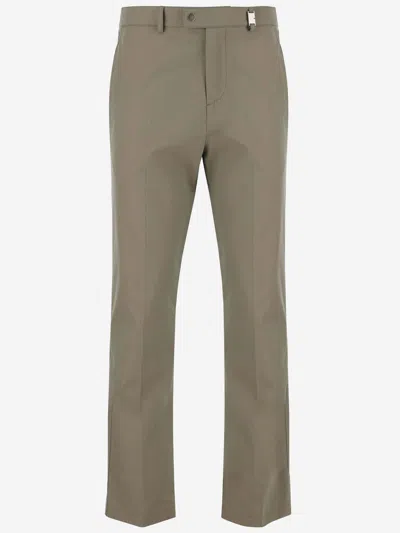 Burberry Cotton Twill Chino Pants In Beige