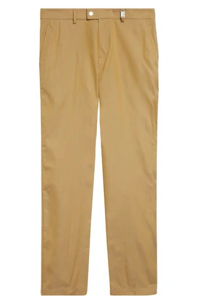 Burberry Cotton Twill Chinos In Spelt