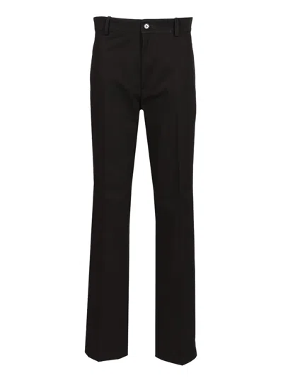 Burberry Cotton Twill Chinos Trousers Black