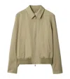 Burberry Cotton Jacket With Collar And Pockets In Neutral