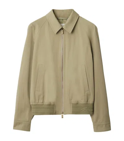 BURBERRY COTTON TWILL HARRINGTON JACKET