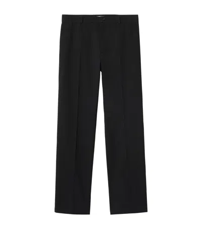 Burberry Cotton Twill Slim Chinos In Black