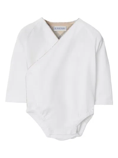 Burberry Cotton Two-piece Baby Gift Set In White