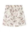 Burberry Cotton Umbrella Print Shorts In Multi
