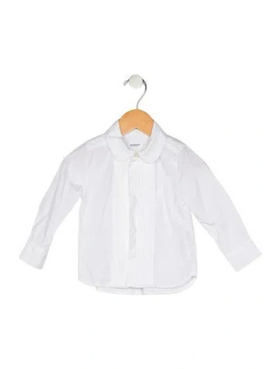 Pre-owned Burberry Babies' Cotton White Long Sleeve Button Up Shirt