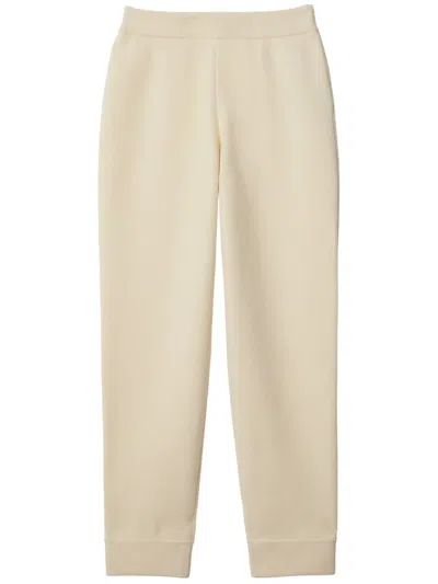 Burberry Cotton-wool Blend Track Pants In Neutrals
