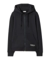 Burberry Cotton Zip Hoodie In Black