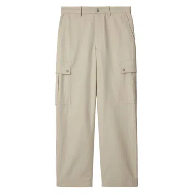 Burberry Cotton-blend Cargo Trousers In Neutral