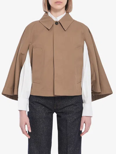 BURBERRY COTTONBLEND CROPPED CAPE
