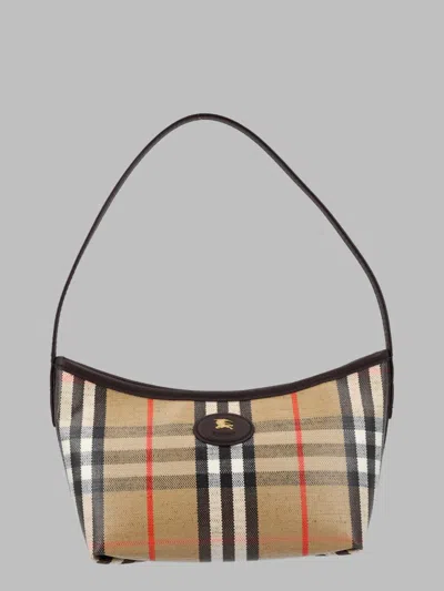Burberry Cotton-viscose-linen Handbag In Multi
